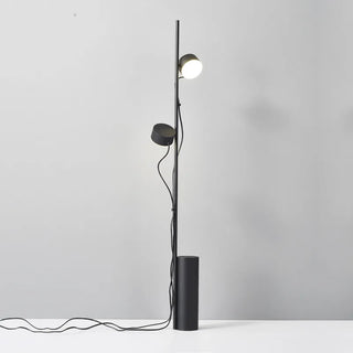 POST black LED lamp close-up – modern metal detail