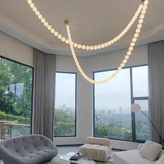 Modern LED Pendant Light – Alloy Silver Ceiling Lamp with Remote Control