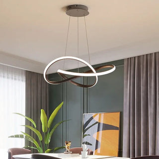 Organic Design Chandelier – Modern Aluminum Light Fixture with Clover Lampshade