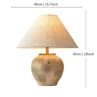 Ceramic Table Lamp – Japanese Style Lamp with Adjustable LED & Remote Control