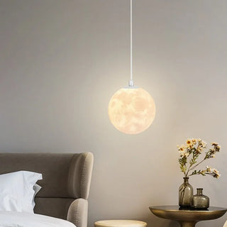 Modern LED Pendant Light – White Metal Lamp With Integrated LED Bulb