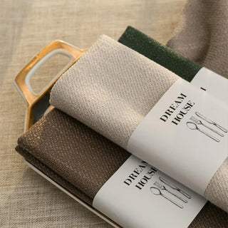 flax placemat cloth non slip heat resistant table placemat dining display view