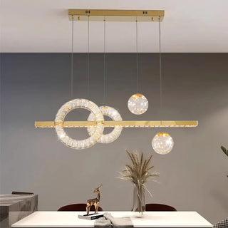 Modern Crystal Chandelier – Elegant Dimmable Lighting for Living Room Ambiance