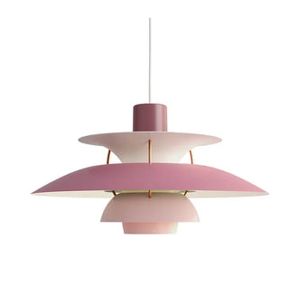 Metal pendant with warm LED — modern hanging lamp for living room