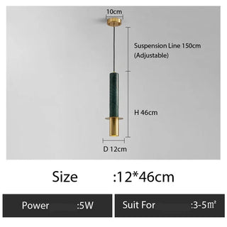 Copper Pendant Light – Minimalist Polished Copper Finish LED Bedroom Lighting