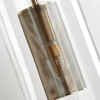 Brass wall light with smoke glass close-up — designer interior fixture