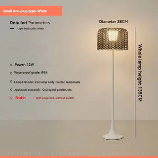 Woven Metal Garden Lamp – Outdoor Solar Lights | Braided Metal Lamp by Lumavera