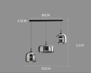 Nordic Glass Pendant Light – Minimalist Pendant Light with Polished Steel Finish