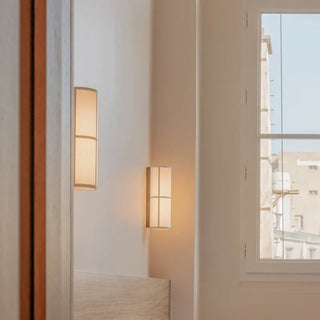 Vintage Fabric Wall Light – LED Soft Light Bedroom Lamp with Textile Shade