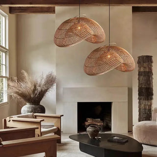 Rattan Pendant Light – Bamboo Woven Lamp with Eco Friendly LED Lighting