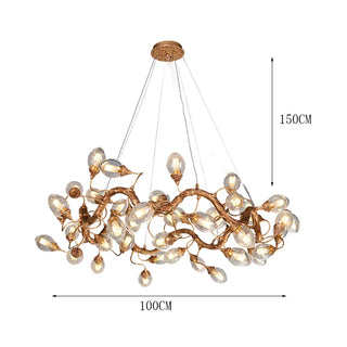 Modern LED Pendant Light - Alloy Rope Installation Light with Remote Control