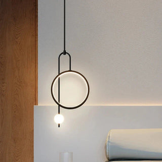 Modern Ring Pendant Light – LED Hanging Lamp With Adjustable Height & Warm Accent Lighting