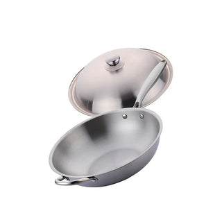 non stick frying pan hamptons cookware set stainless steel pan eco friendly close-up