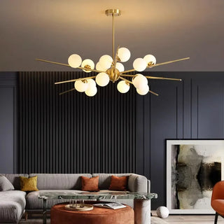 Aluminum Chandelier | Modern Living Room Lighting – Remote Control & Easy Installation