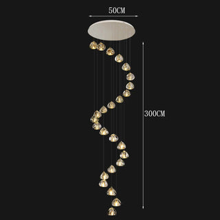 Modern Crystal Chandelier – Elegant LED Pendant Light Fixture for Living Room