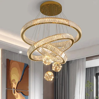Modern Crystal Chandelier – Dimmable LED Lighting | Elegant Living & Dining Room Fixture