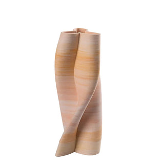 ceramic vase handmade desert twist large sculpted pottery art decor front view