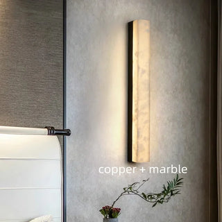 Copper Marble Wall Light – Modern Living Room Lighting With Marble Base