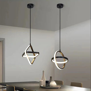 Modern Pendant Lamp – LED Pendant Light with Polished Steel Finish for Dining Room