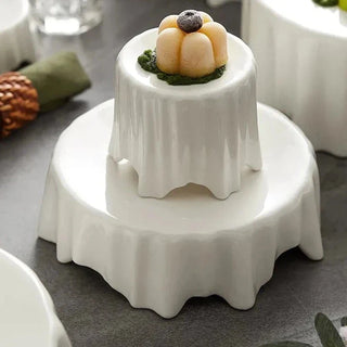 ceramic dinner plate earthworks handcrafted porcelain dishware luxury dining tableware detail