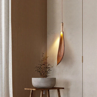 Wooden Pendant Light – Bamboo Hanging Lamp With Adjustable Cord | Wabi-Sabi Lighting