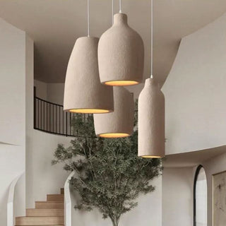LED Pendant Light – Wabi Sabi Lighting Japanese Pendant Lamp With Brushed Nickel Finish
