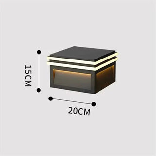 Outdoor Solar Lamp – Square Stainless Steel LED Garden Light | Weather Resistant Design