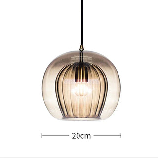 Nordic Glass Pendant Light – Modern Pendant Lighting with Iron Finish Lamp