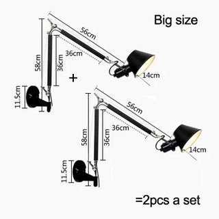 Black Wall Light – Adjustable Aluminum LED Reading Lamp with Directable Arm