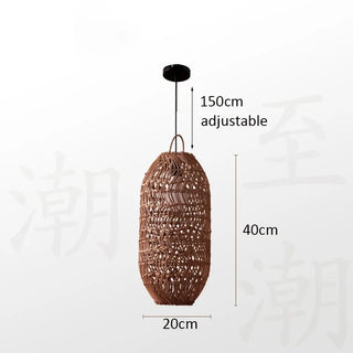 Rattan Pendant Light – Bamboo Woven Lamp with Eco Friendly LED Lighting