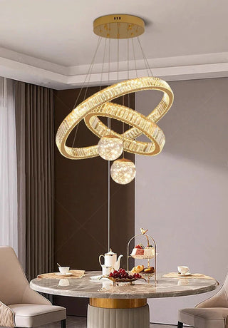 Modern Crystal Chandelier – Dimmable LED Lighting | Elegant Living & Dining Room Fixture
