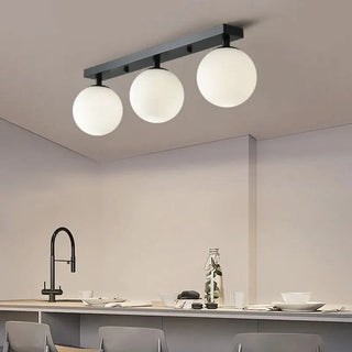 Clean Ceiling Light – Modern Three Point Lighting | Sleek Glass Stone Fixture