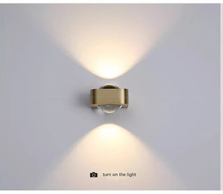 Modern Wall Light | Stainless Steel LED Wall Lamp - Black & Gold Sconce