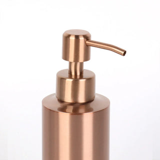 rose gold stainless steel metal lotion dispenser durable 250ml 550ml bathroom close-up