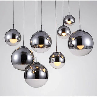 Minimalist Pendant Light – Electroplated Glass LED Dining Room Fixture