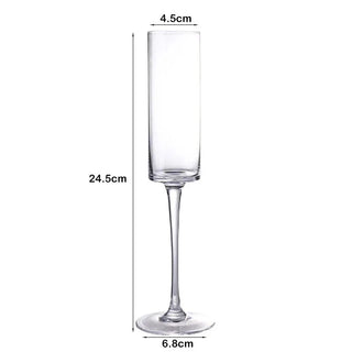 luxury crystal champagne flutes 4-piece set elegant barware detail