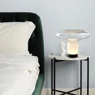Art Deco Glass Lamp – Elegant LED Table Lamp with Chrome Finish & Touch Switch
