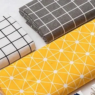 cotton tablecloth amsterdam yellow plaid waterproof rectangle cover set view