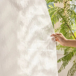 luxury white ripple sheer curtain grommet top fiamma neri side view
