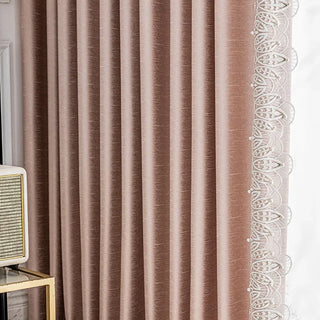 blackout curtain scandinavian minimalist pink drapes polyester woven panel lifestyle view