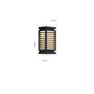 Outdoor Wall Light – Aluminum Slatted Lamp With Integrated LED, IP65 Rated