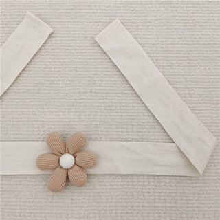 flower tieback curtain holders cotton fabric window decor detail