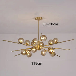 Aluminum Chandelier | Modern Living Room Lighting – Remote Control & Easy Installation