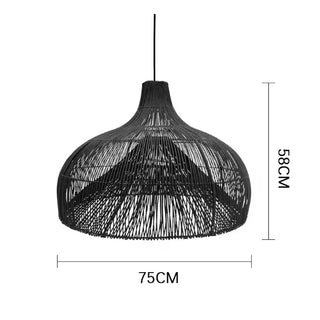 Rattan Pendant Light – Bamboo Woven Lamp with Eco Friendly LED Lighting