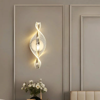 Modern Acrylic Wall Light – Artistic Snowflake Design | Gold Finish LED Lamp