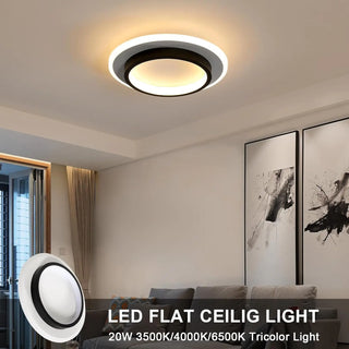Black Acrylic Ceiling Light – Modern Living Room LED Fixture by Lumavera