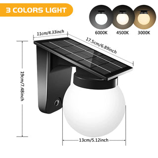 Art Deco Solar Light – Energy Efficient LED Garden Lighting Fixture | Weather Resistant Wall Sconce