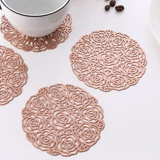 heat insulation placemats recycled pvc coasters non slip table mats side view