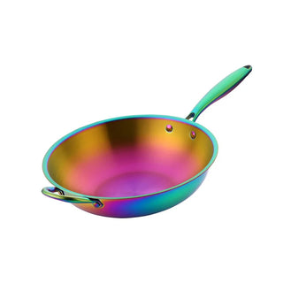 non stick frying pan hamptons stainless steel pan with lid eco friendly durable front view
