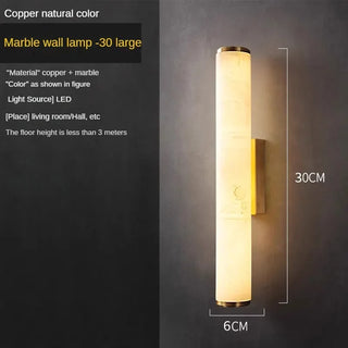 Copper Marble Wall Light – Minimalist Modern Wall Lamp with Integrated LED